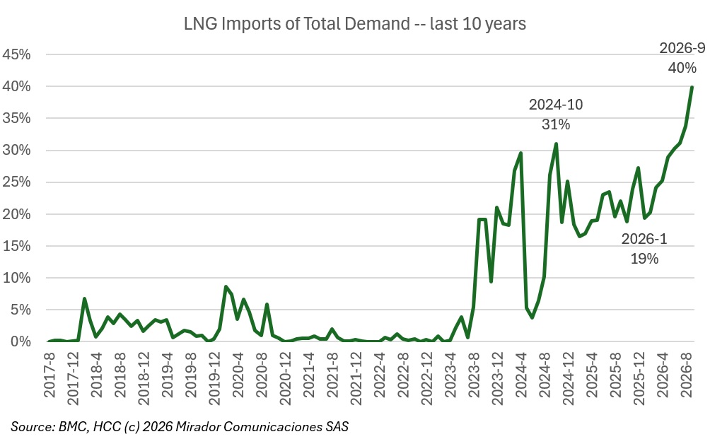Acipet president: Colombia could import 35-40% of its gas by year-end 2026
